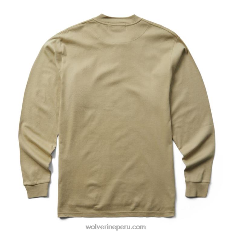 hombres L24N275 Wolverine caqui henley de manga larga fr