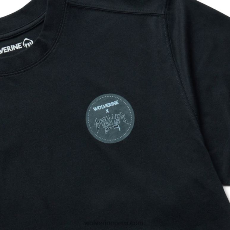 hombres L24N319 Wolverine negro camiseta gráfica de la colección de estudiosos de metallica