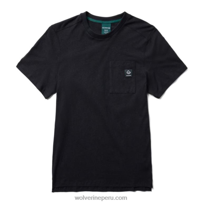 hombres L24N331 Wolverine negro camiseta de cáñamo