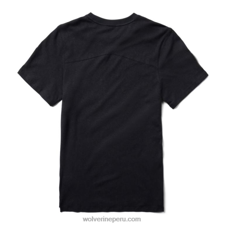 hombres L24N331 Wolverine negro camiseta de cáñamo