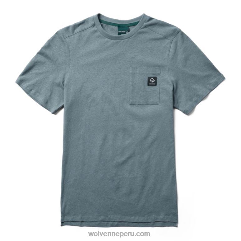 hombres L24N334 Wolverine pizarra azul camiseta de cáñamo