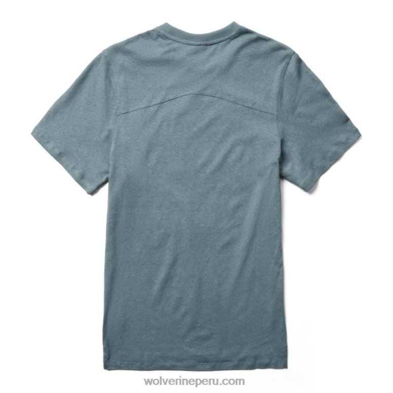 hombres L24N334 Wolverine pizarra azul camiseta de cáñamo