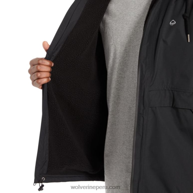 hombres L24N246 Wolverine negro chubasquero i-90 con forro de sherpa