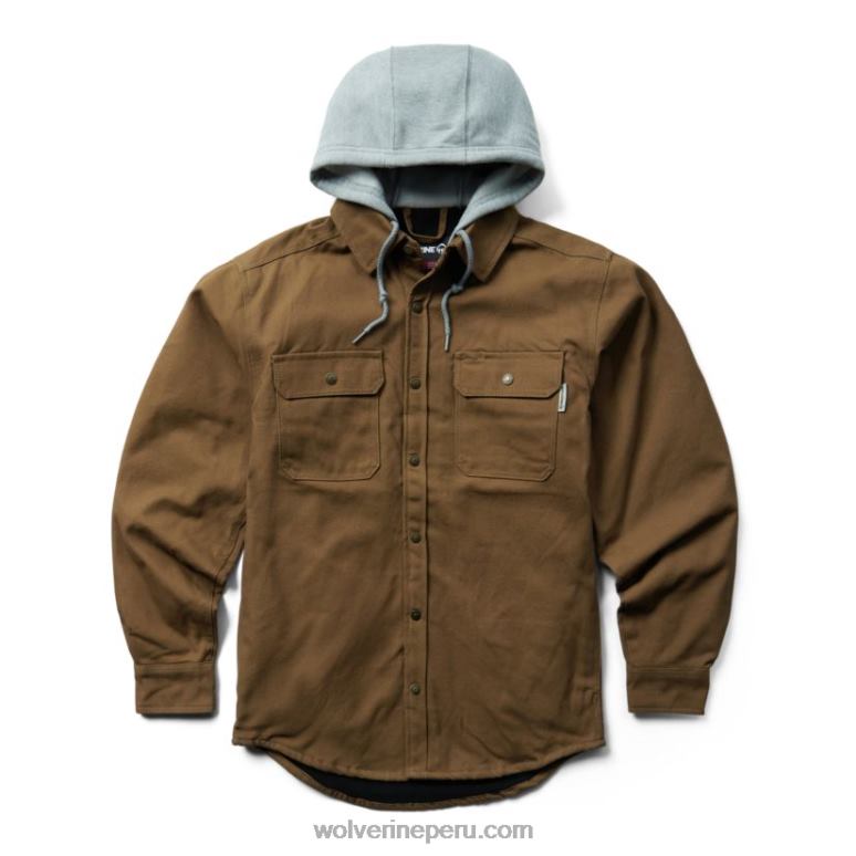 hombres L24N267 Wolverine castaña overman camisa jac