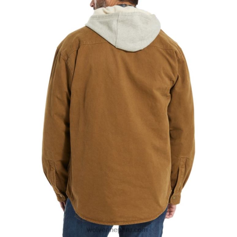 hombres L24N267 Wolverine castaña overman camisa jac