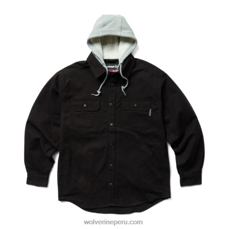 hombres L24N268 Wolverine negro overman camisa jac