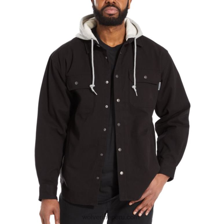 hombres L24N268 Wolverine negro overman camisa jac