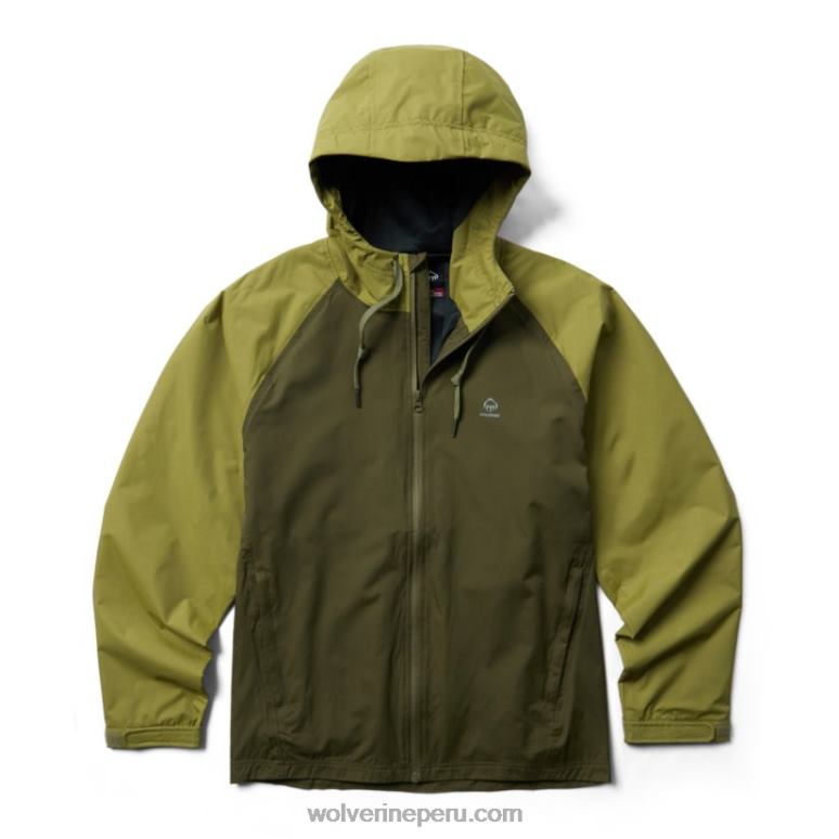 hombres L24N301 Wolverine musgo verde chubasquero i-90