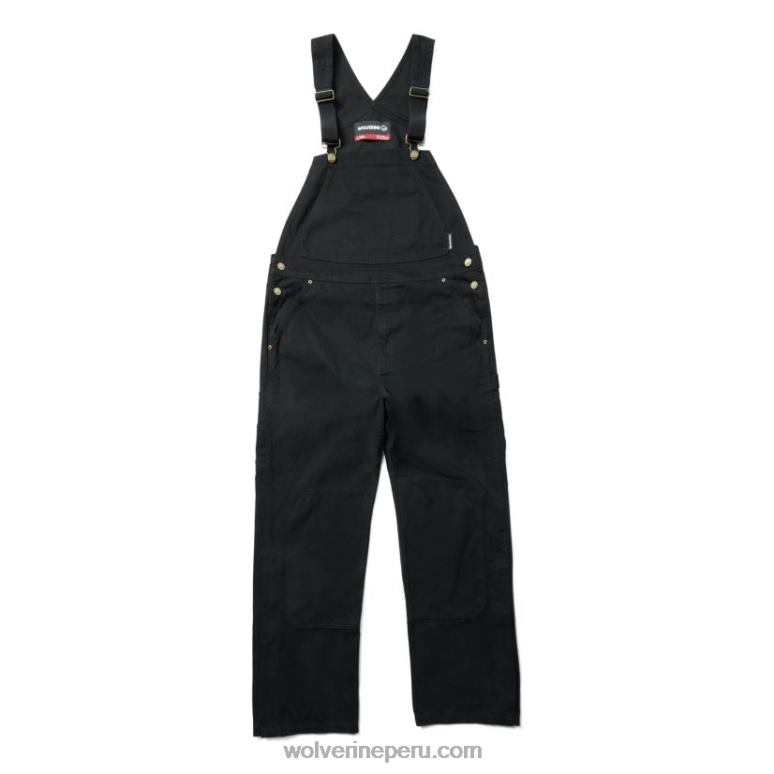 hombres L24N317 Wolverine negro overol de pato de aserradero