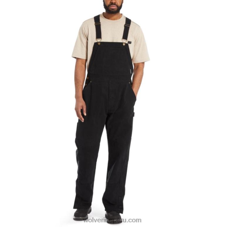 hombres L24N317 Wolverine negro overol de pato de aserradero