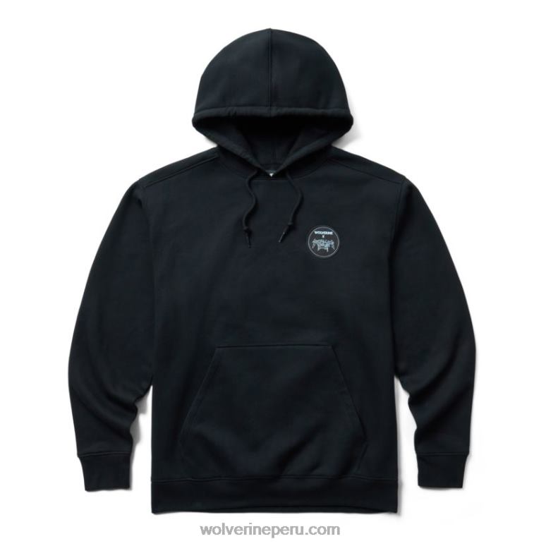 hombres L24N167 Wolverine negro sudadera con capucha de la colección de estudiosos de metallica