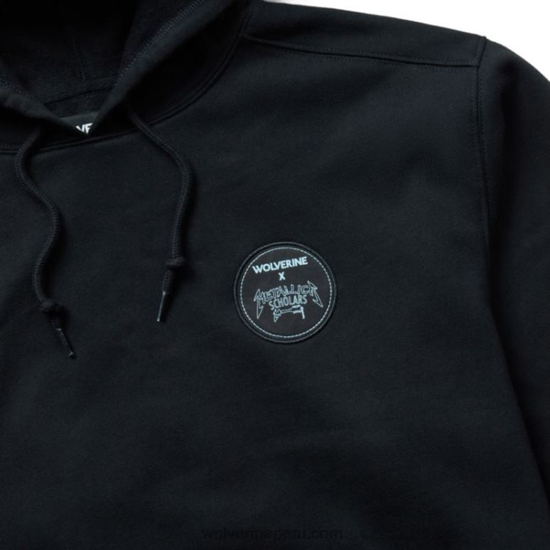 hombres L24N167 Wolverine negro sudadera con capucha de la colección de estudiosos de metallica