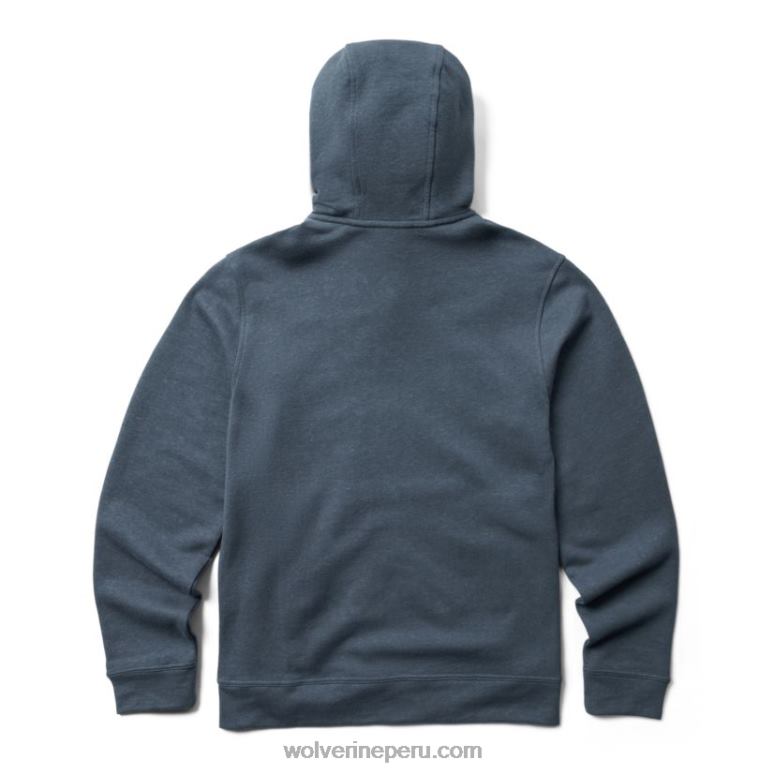 hombres L24N244 Wolverine pizarra oscura sudadera con capucha de cáñamo