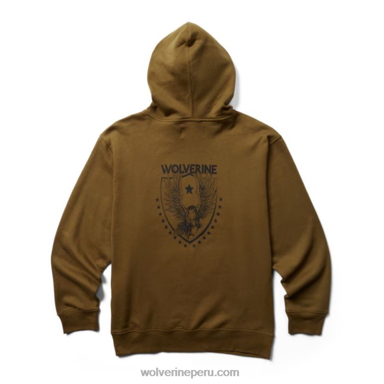 hombres L24N288 Wolverine cresta de águila sudadera con capucha gráfica
