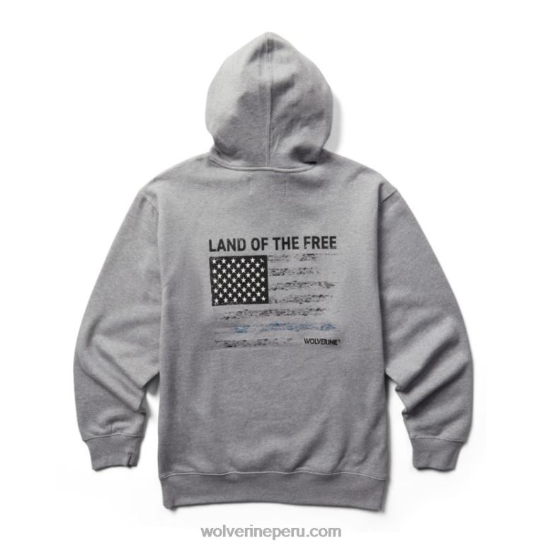 hombres L24N289 Wolverine tierra de los libres sudadera con capucha gráfica