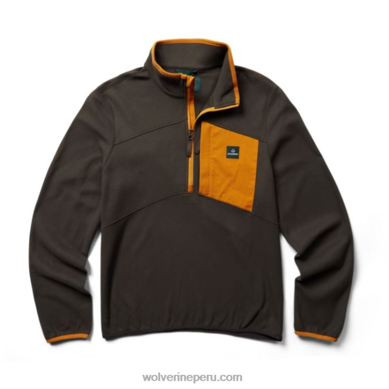 hombres L24N293 Wolverine carbón forro polar 1/4 zip