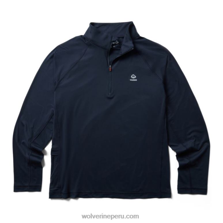 hombres L24N311 Wolverine azul marino oscuro sun-stop eco 1/2 zip