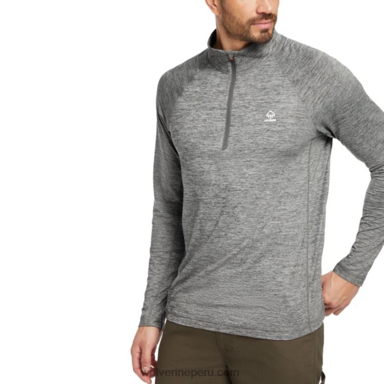 hombres L24N312 Wolverine brezo bronce sun-stop eco 1/2 zip
