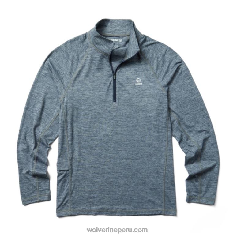 hombres L24N313 Wolverine brezo azul marino sun-stop eco 1/2 zip