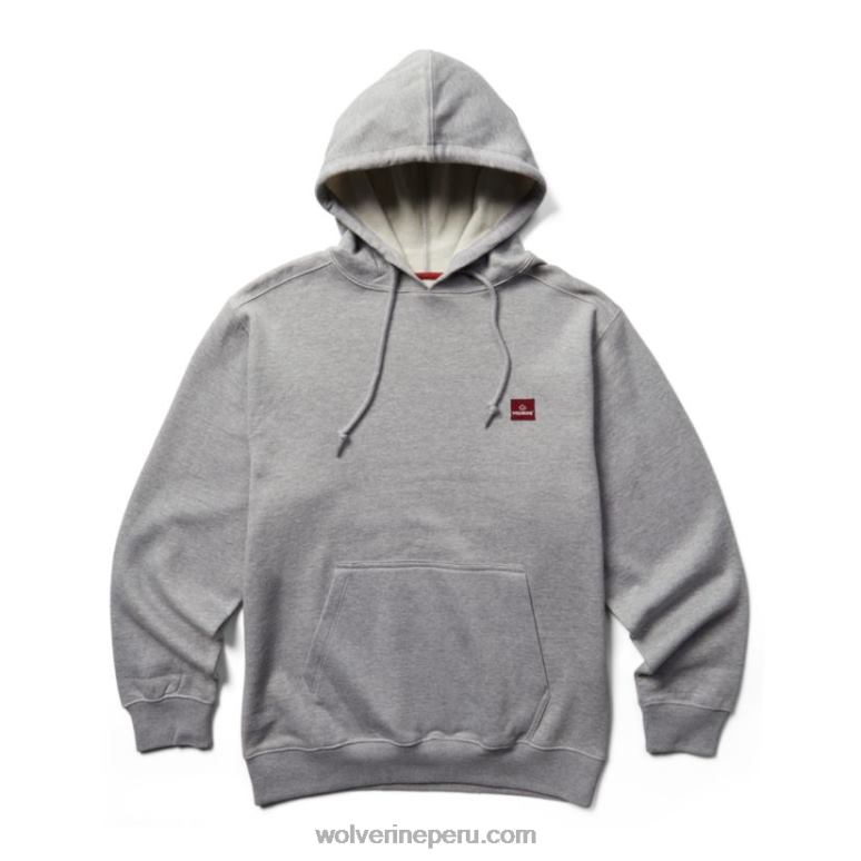hombres L24N326 Wolverine brezo gris claro sudadera con capucha de peso medio