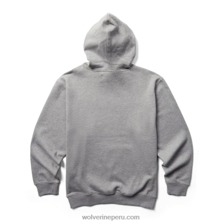 hombres L24N326 Wolverine brezo gris claro sudadera con capucha de peso medio