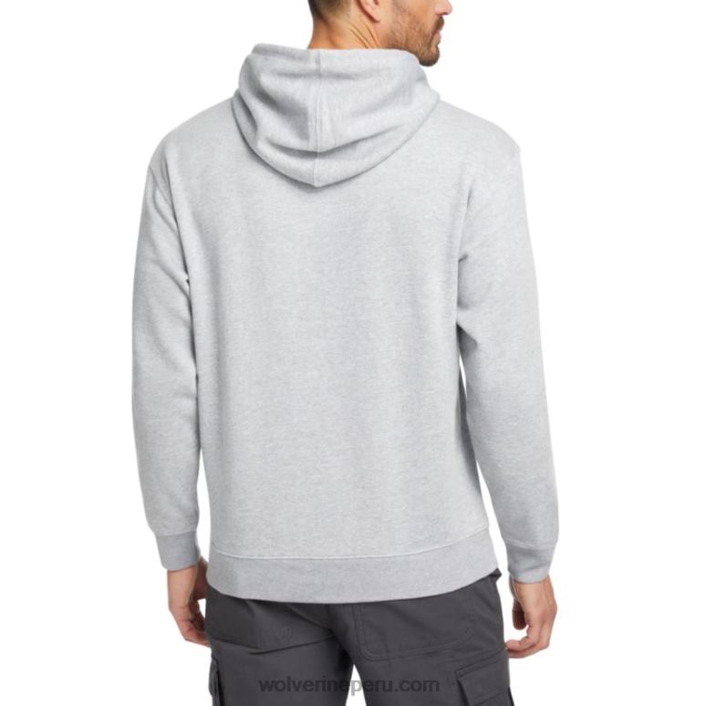 hombres L24N326 Wolverine brezo gris claro sudadera con capucha de peso medio