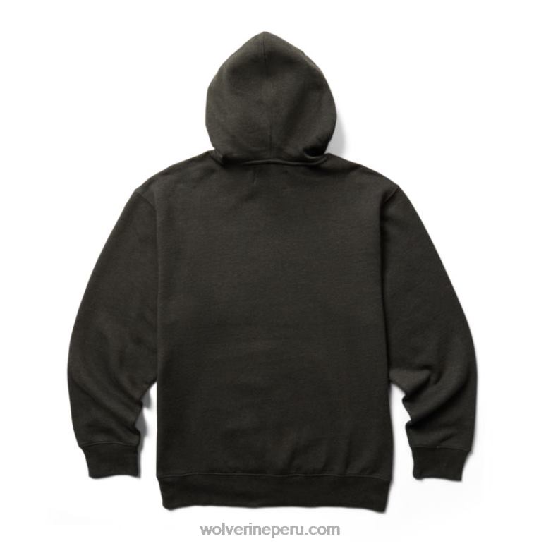 hombres L24N327 Wolverine brezo de ónix sudadera con capucha de peso medio