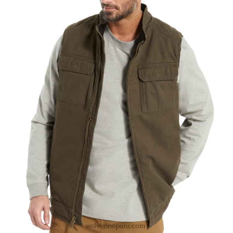hombres L24N264 Wolverine oliva negro chaleco lockhart