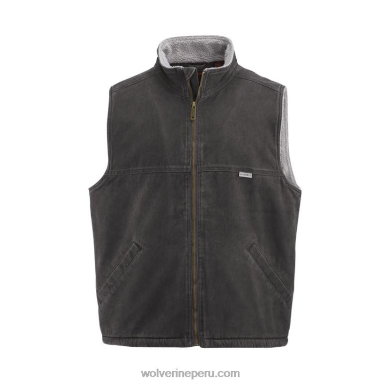 hombres L24N271 Wolverine negro chaleco upland (grande y alto)