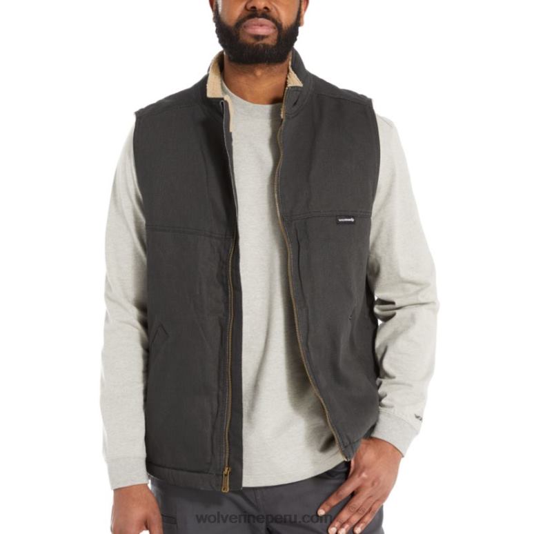 hombres L24N271 Wolverine negro chaleco upland (grande y alto)
