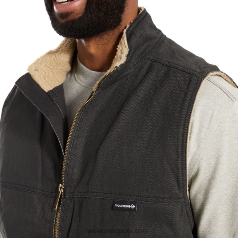 hombres L24N271 Wolverine negro chaleco upland (grande y alto)