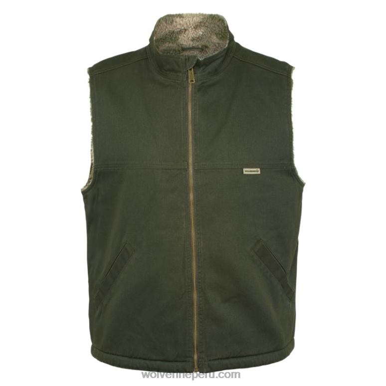 hombres L24N273 Wolverine aceituna chaleco upland (grande y alto)