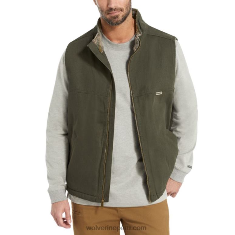 hombres L24N273 Wolverine aceituna chaleco upland (grande y alto)