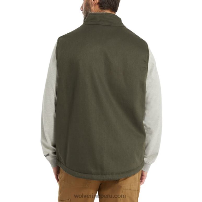 hombres L24N273 Wolverine aceituna chaleco upland (grande y alto)