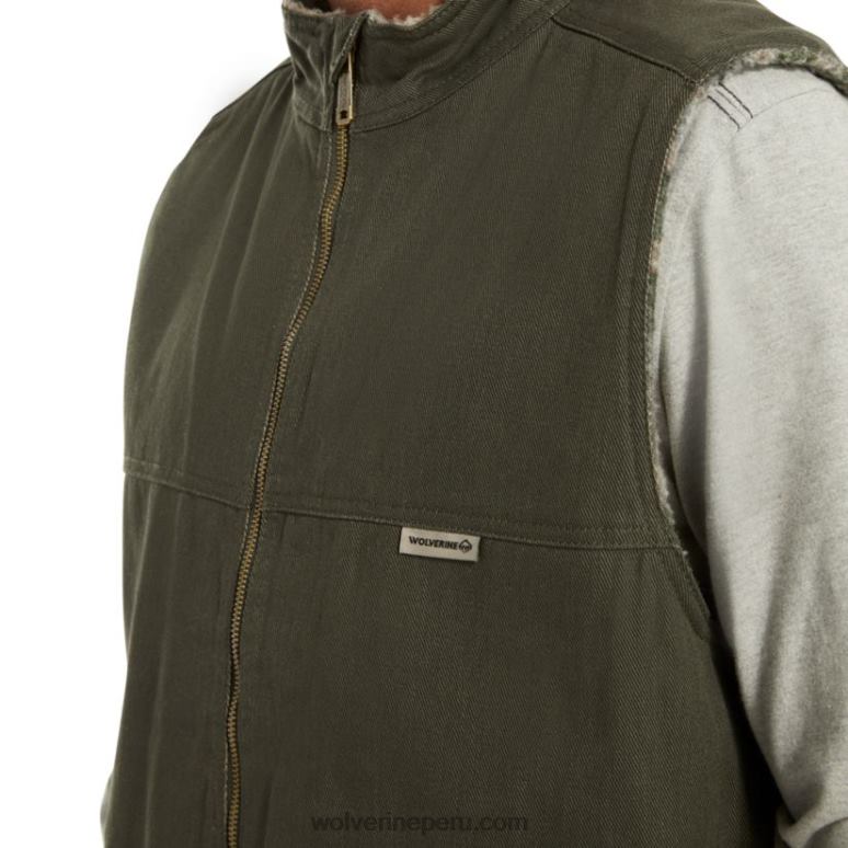 hombres L24N273 Wolverine aceituna chaleco upland (grande y alto)