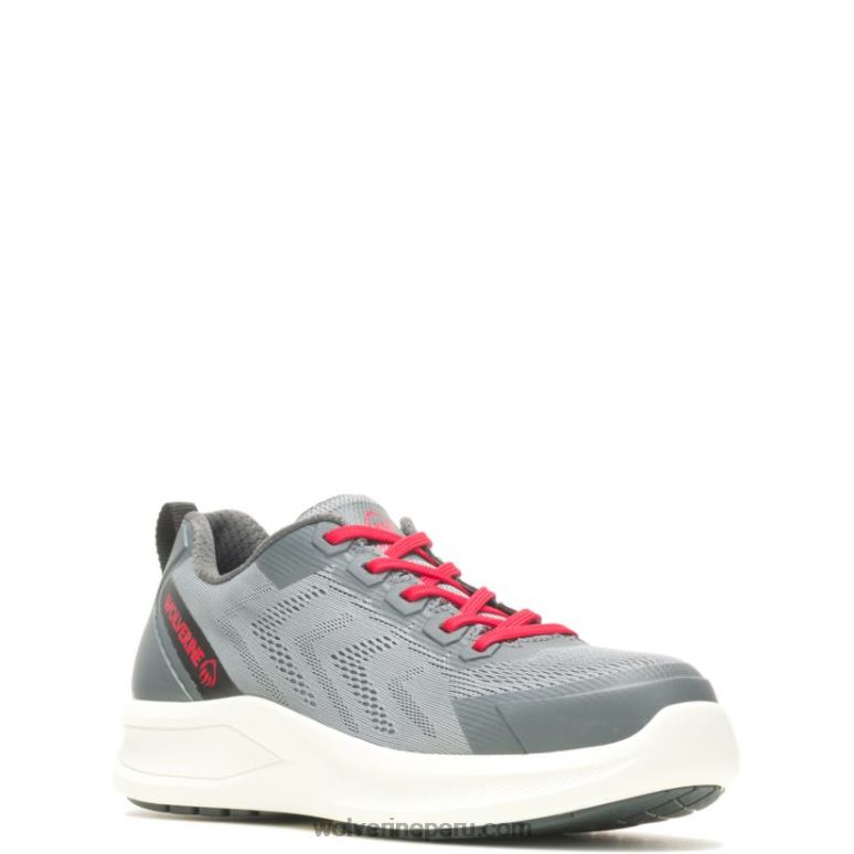 hombres L24N100 Wolverine gris/rojo zapatilla de trabajo bolt durashocks knit carbonmax
