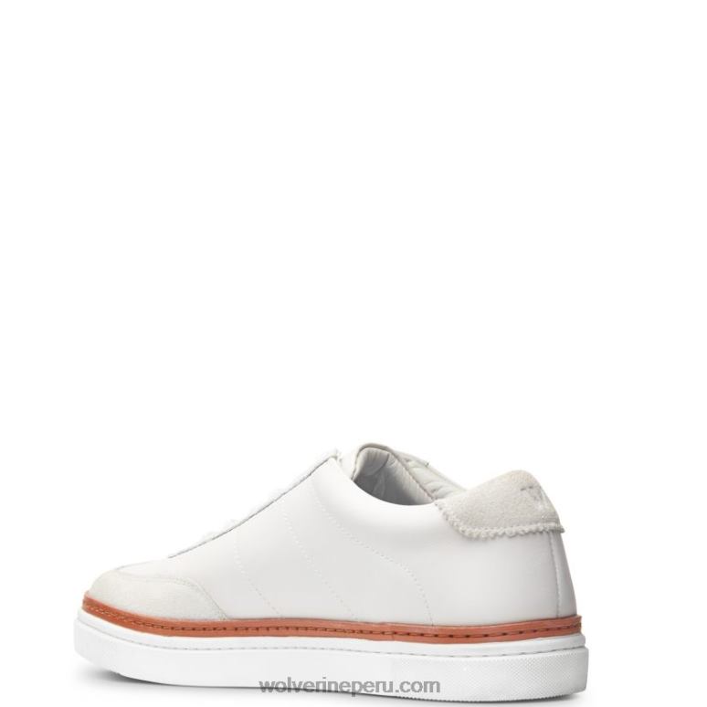 hombres L24N224 Wolverine cuero blanco/gamuza piedra tenis blvd court