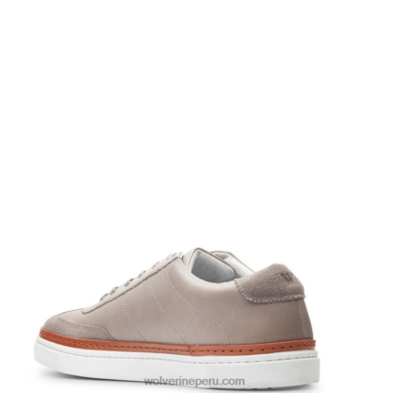 hombres L24N225 Wolverine cuero gris/gamuza gris tenis blvd court