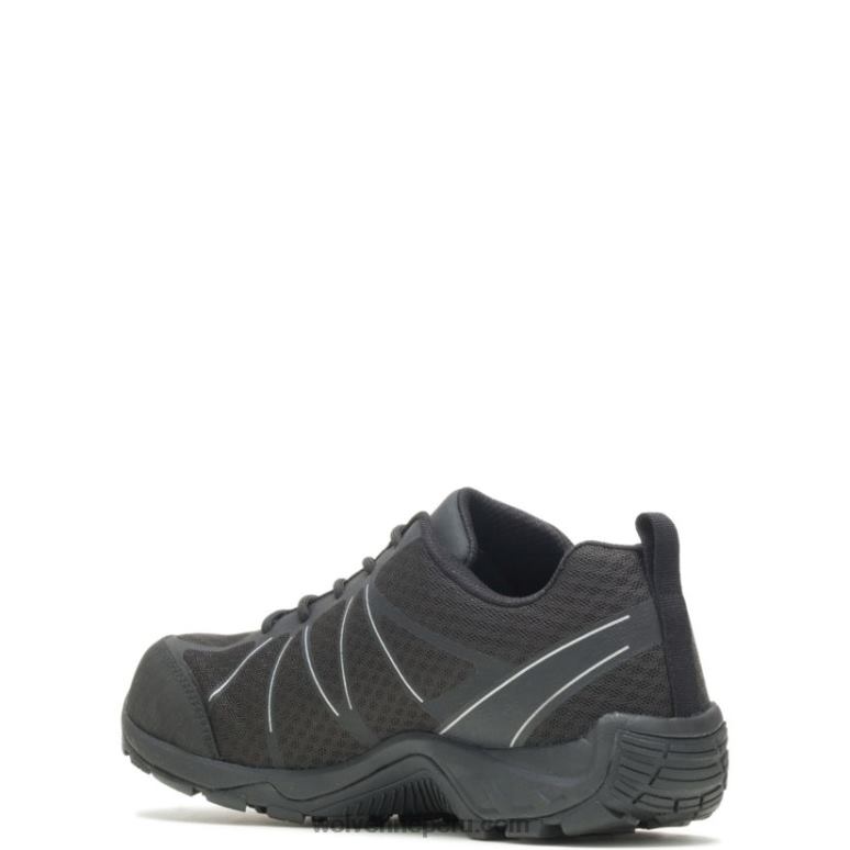 hombres L24N61 Wolverine negro zapato de trabajo amherst ii carbonmax