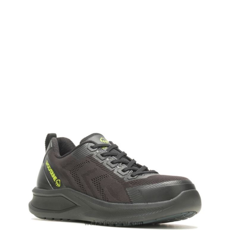 hombres L24N99 Wolverine negro zapatilla de trabajo bolt durashocks knit carbonmax