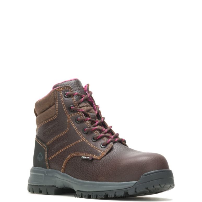 mujer L24N102 Wolverine marrón bota de trabajo impermeable piper con punta de material compuesto de 6