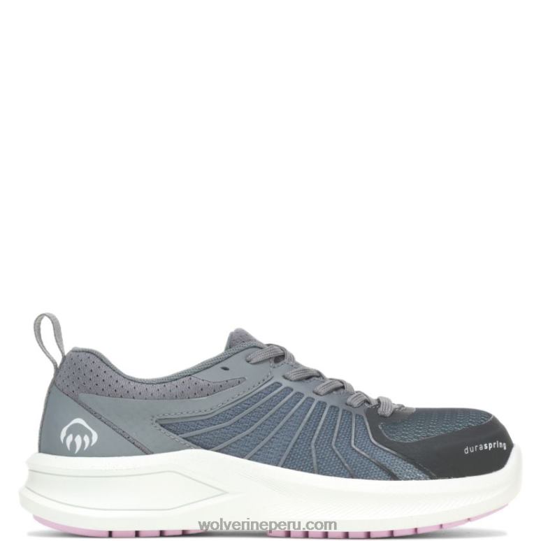 mujer L24N118 Wolverine gris acero tornillo de ventilación durashocks carbonmax zapato