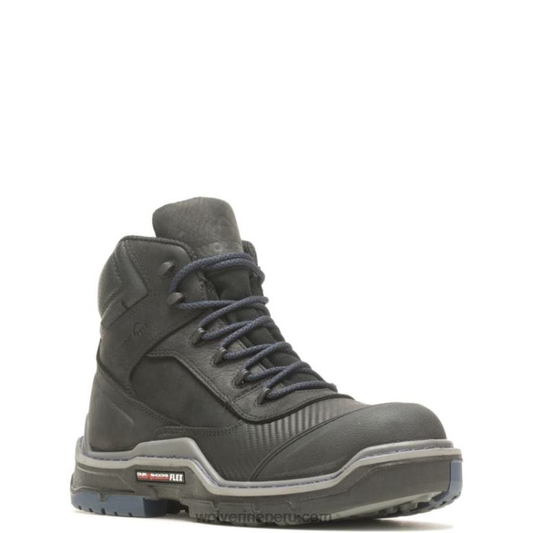 hombres L24N120 Wolverine negro bota de trabajo raider durashocks shield 6" carbonmax - Imagen 2