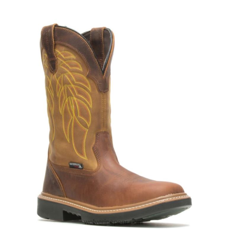 hombres L24N124 Wolverine tabaco/oro botas de trabajo rancher durashocks carbonmax wellington - Imagen 2
