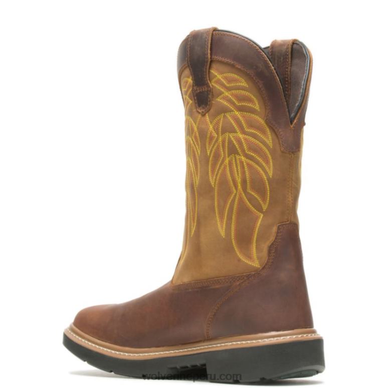 hombres L24N124 Wolverine tabaco/oro botas de trabajo rancher durashocks carbonmax wellington - Imagen 3