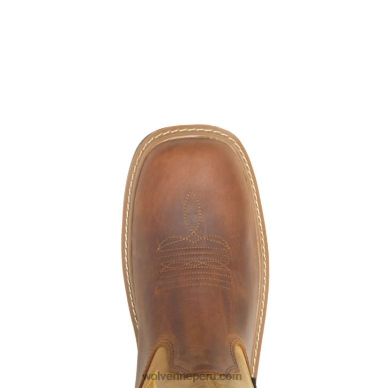 hombres L24N124 Wolverine tabaco/oro botas de trabajo rancher durashocks carbonmax wellington - Imagen 5