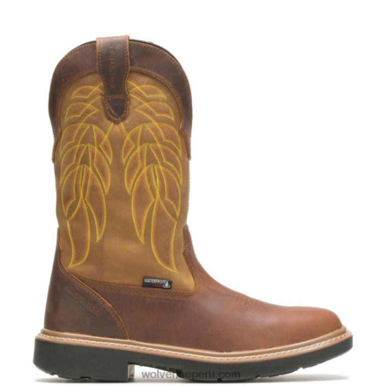 hombres L24N124 Wolverine tabaco/oro botas de trabajo rancher durashocks carbonmax wellington - Imagen 1