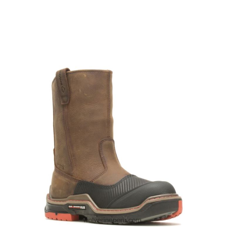 hombres L24N139 Wolverine marron oscuro bota de trabajo raider durashocks shield carbonmax wellington - Imagen 2