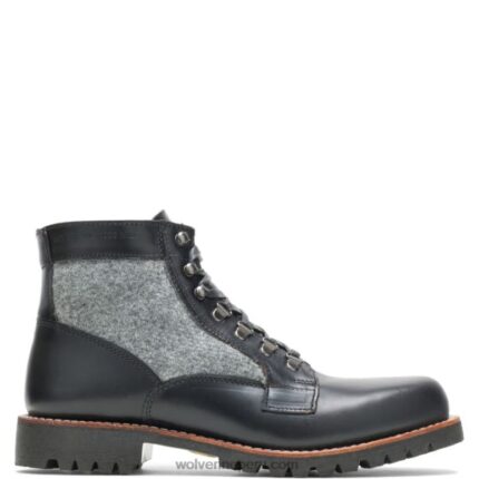 hombres L24N223 Wolverine Gris oscuro bota robusta faribault x 1000 mile con punta lisa