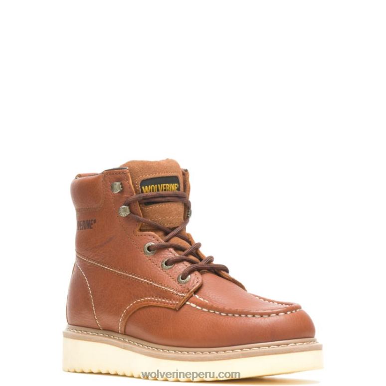 hombres L24N23 Wolverine broncearse bota de trabajo eh 6" con puntera de acero y moc-toe - Imagen 2